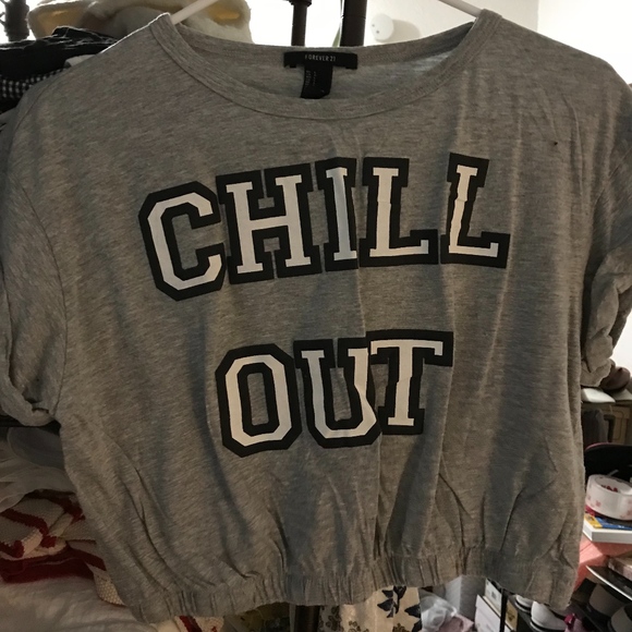 Forever 21 Chill Out crop top - Picture 1 of 3